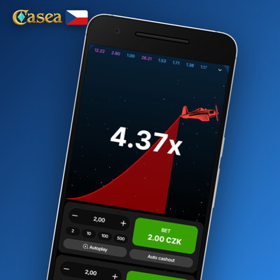 Ikona Auto-Cashout s cílovým multiplikátorem 2,00x v Casea Casino Aviator