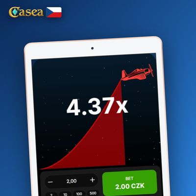 Funkce Dual Bet se dvěma sázkovými panely v Aviator hře Casea Casino