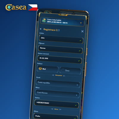 Ikona e-mailové registrace – rychlé vytvoření účtu v Casea Casino během chvíle