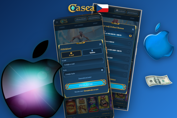 Ověřovací SMS kód a potvrzovací e-mail po vytvoření účtu v Casea Casino