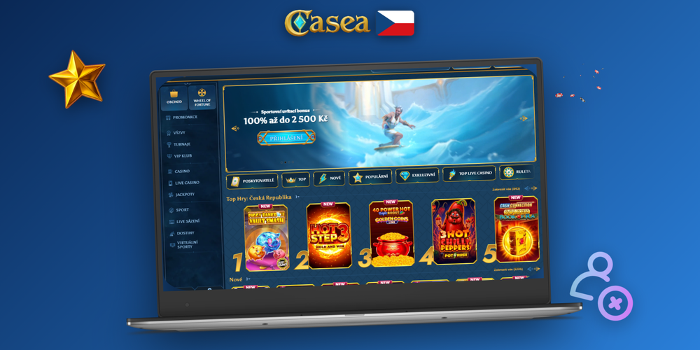 Registrační formulář Casea Casino krok za krokem na notebooku i mobilu